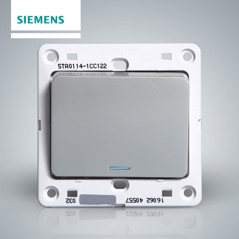 西门子(SIEMENS)开关插座 远景彩银系列一开双控带荧光5TA01141CC122图片