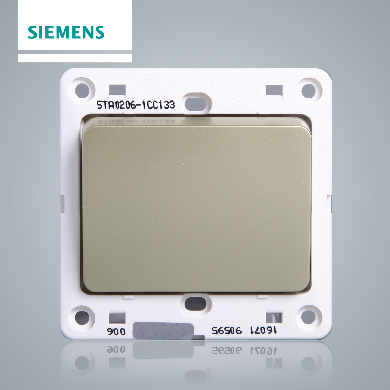 西门子(SIEMENS)开关插座 远景金棕系列一开双控带荧光5TA01141CC133