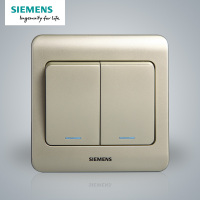 西门子(SIEMENS)开关插座 远景金棕系列二开单控带荧光5TA01151CC133