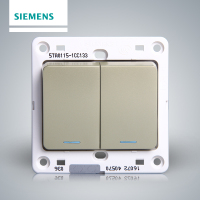 西门子(SIEMENS)开关插座 远景金棕系列二开单控带荧光5TA01151CC133