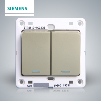 西门子(SIEMENS)开关插座 远景金棕系列二开双控带荧光5TA01171CC133