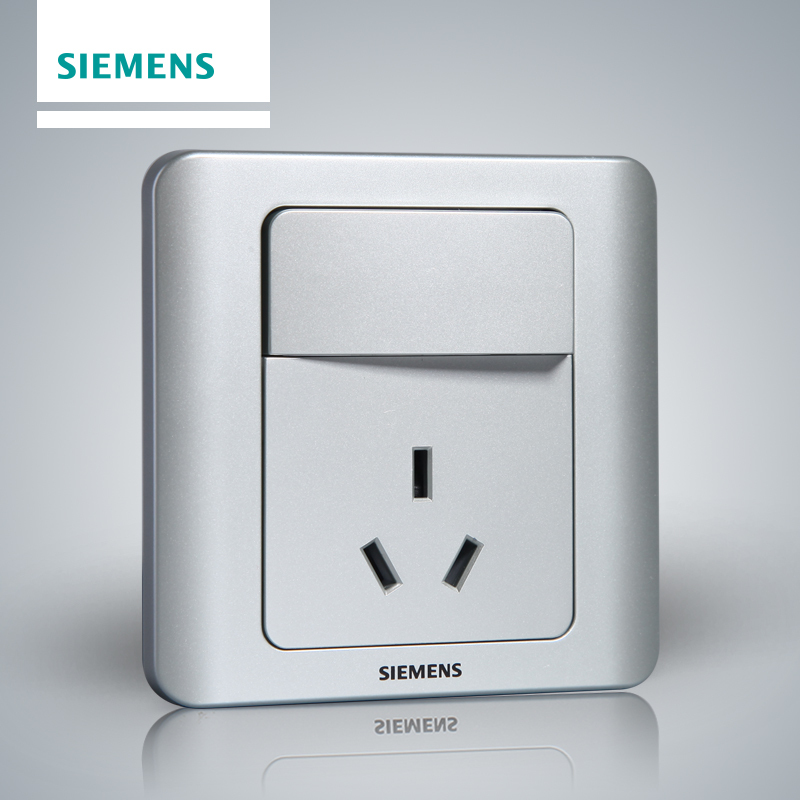 西门子(SIEMENS)开关插座 远景彩银系列一开10A三孔插座5UB01051CC122
