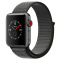 Apple Watch Series3智能手表 GPS+蜂窝网络款 38毫米 深空灰色铝金属表壳 深橄榄色回环式运动表带