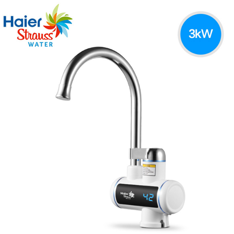海尔施特劳斯(Haier Strauss)即热式电热水龙头速热厨宝热水器下进水款温度显示免费上门安装HSW-X30M2S
