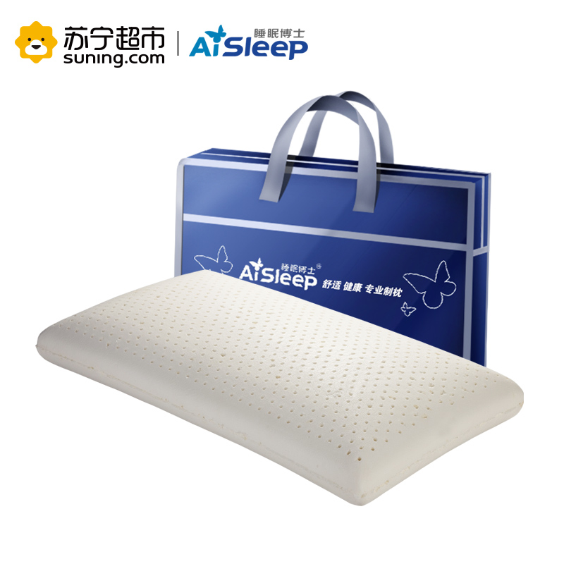 AiSleep 睡眠博士 加长型乳胶护颈椎枕头 枕芯 70*40*14cm高清大图
