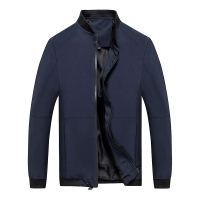 富贵鸟男士休闲夹克衫秋冬立领纯色商务外套FGN7007