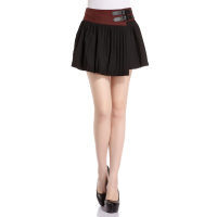 奢唯(Steve&Vivian) 半身裙女 个性不规则下摆百褶半身裙124214134