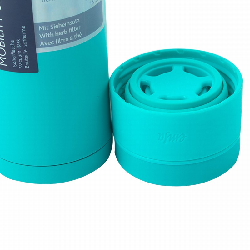 爱慕莎(emsa)保温杯男女316不锈钢真空水杯泡茶杯车载杯420ML 迈利姆海蓝色