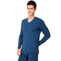 纤丝鸟羊毛暖素保暖内衣男士 莫代尔羊毛单件秋衣加厚棉毛衫单件上衣保暖内衣15507