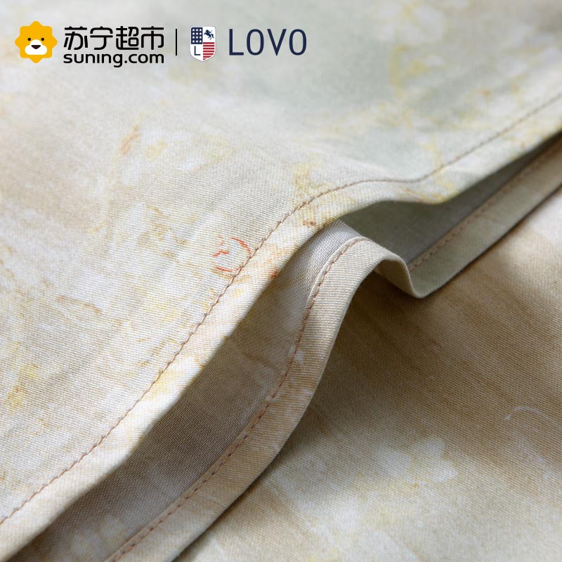 LOVO家纺床品四件套 全棉磨毛印花 梵高画作艺术风格 床上用品床单被套枕套 1.5/1.8米床 盛开的杏树