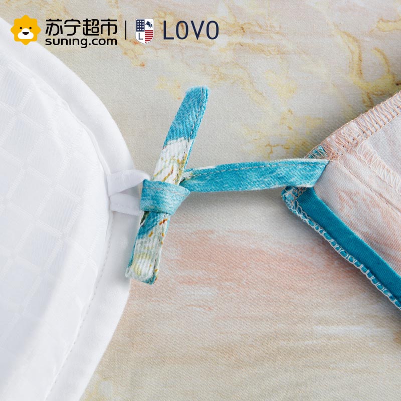 LOVO家纺床品四件套 全棉磨毛印花 梵高画作艺术风格 床上用品床单被套枕套 1.5/1.8米床 盛开的杏树