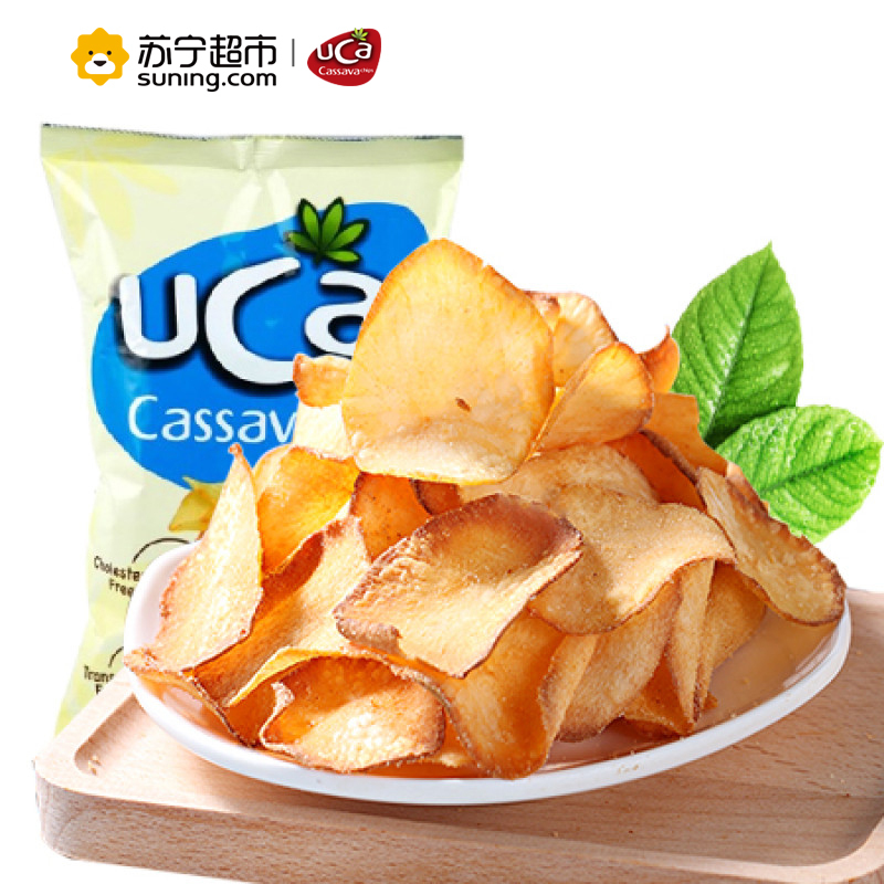 马来西亚薯片进口UCA木薯片原味办公室休闲零食膨化食品60g