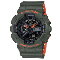 CASIO卡西欧G-SHOCK系列时尚潮流运动防水男表双显手表 GA-110