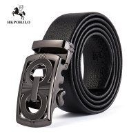 HKPOHJLO皮带男青年时尚休闲男士牛皮自动扣皮带商务腰带简约皮带
