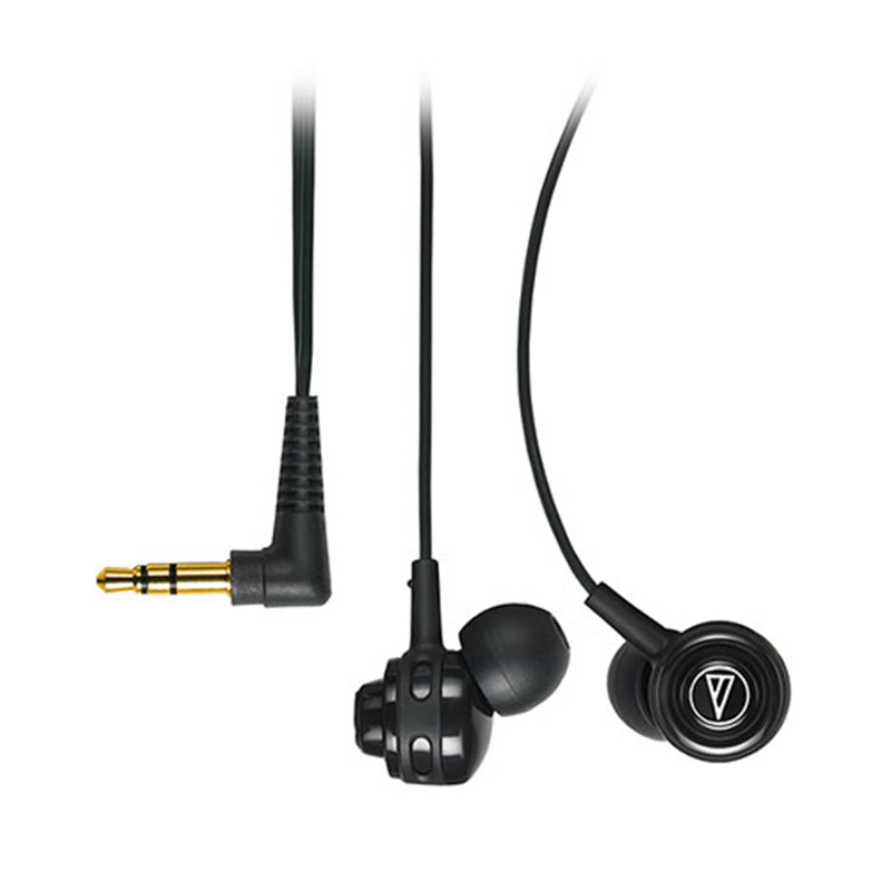 audio-technica/铁三角 ATH-COR150 动圈型 入耳式音乐耳机无线控 耳挂式运动耳机 （黑色）