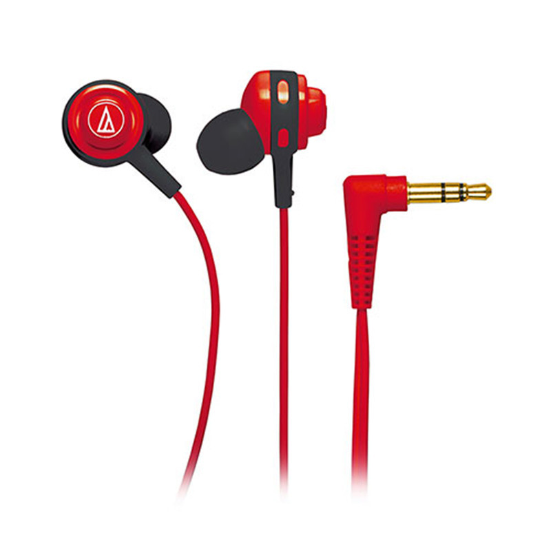 audio-technica/铁三角 ATH-COR150 动圈型 入耳式音乐耳机无线控 耳挂式运动耳机 （红色）