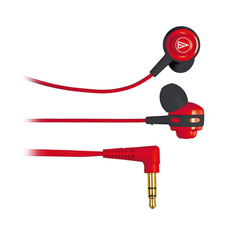 audio-technica/铁三角 ATH-COR150 动圈型 入耳式音乐耳机无线控 耳挂式运动耳机 （红色）
