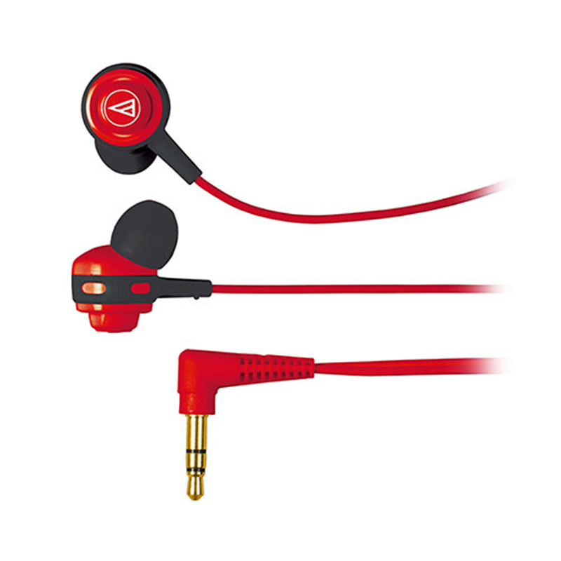 audio-technica/铁三角 ATH-COR150 动圈型 入耳式音乐耳机无线控 耳挂式运动耳机 （红色）