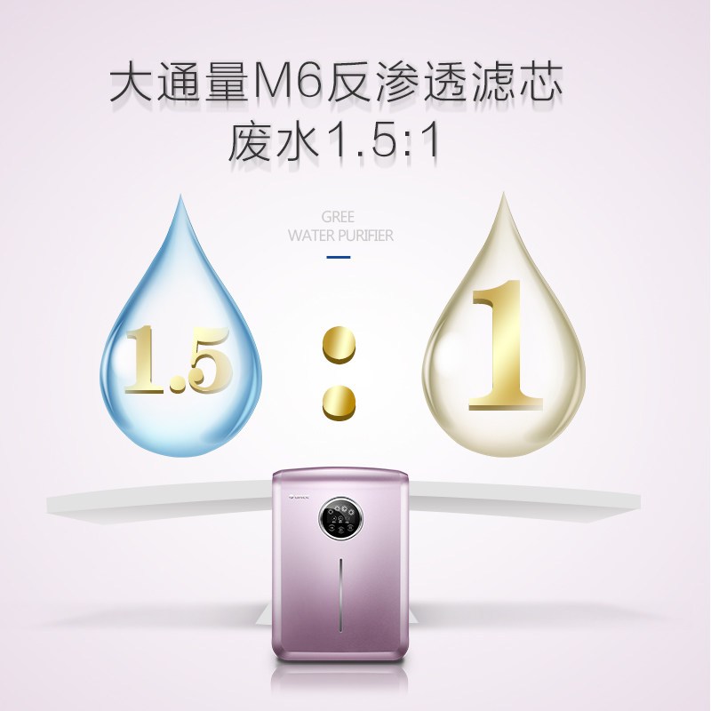 格力(GREE)净水器WTE-PG8-4016 家用直饮 RO反渗透 壁挂两种纯水机