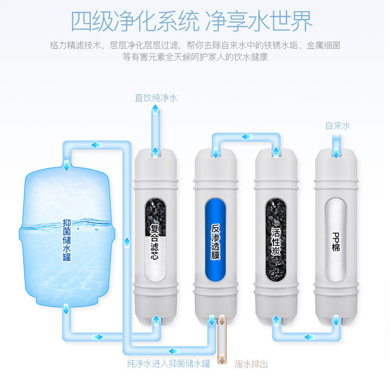 格力(GREE)净水器WTE-PG8-4016 家用直饮 RO反渗透 壁挂两种纯水机