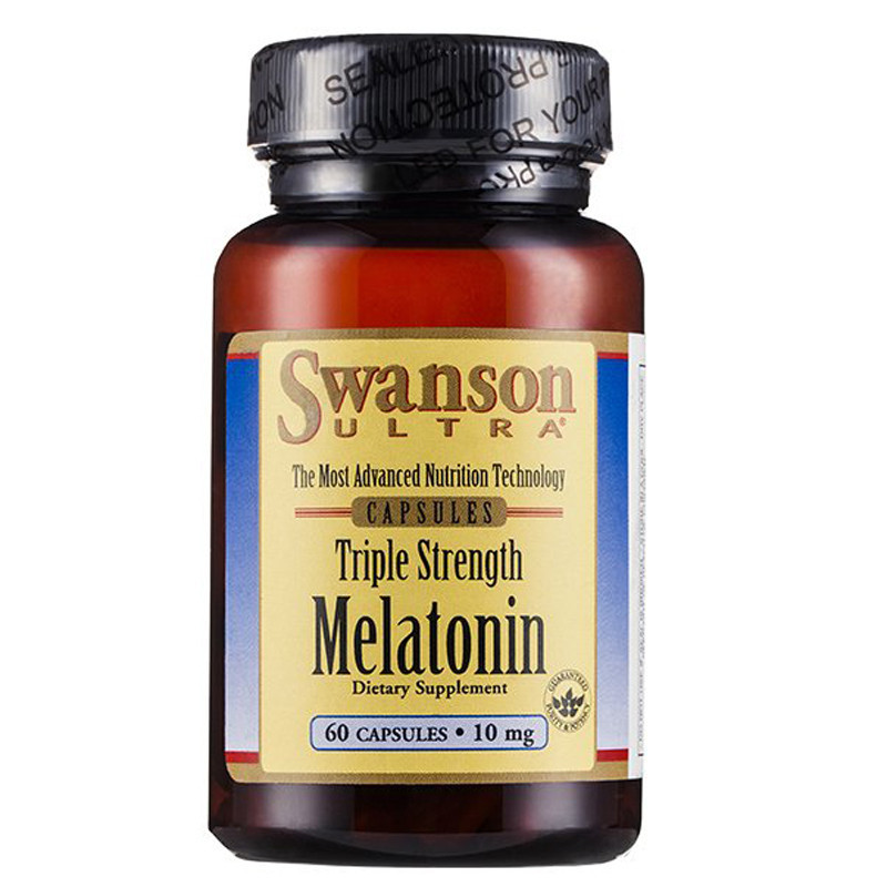 斯旺森(Swanson) 褪黑素营养胶囊瓶装 60粒/瓶 美国进口 改善睡眠 保健品膳食营养补充剂 单件重21g