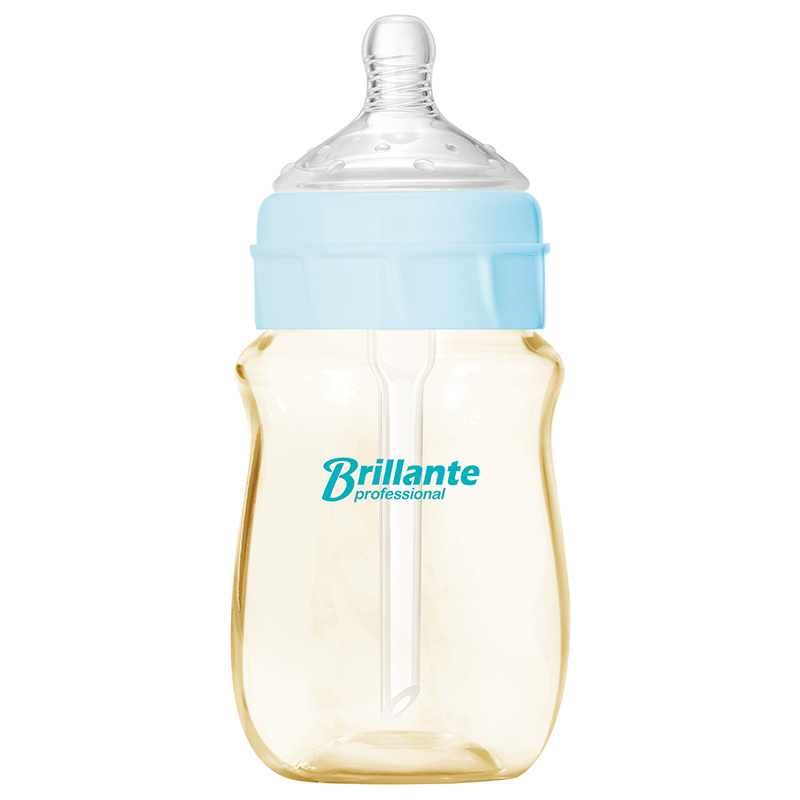 贝立安(Brillante)宽口径PPSU吸管学饮奶瓶-300ML BYP33 适用于12个月以上的宝宝