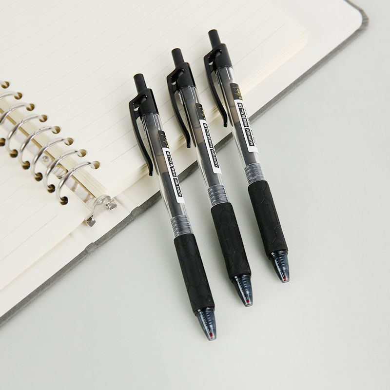 晨光(M&G)按动中性笔12支/盒 0.5mm黑色按动笔 黑水笔 水笔 学生用笔 创意可爱水笔 财务用笔 会议笔 练习笔高清大图