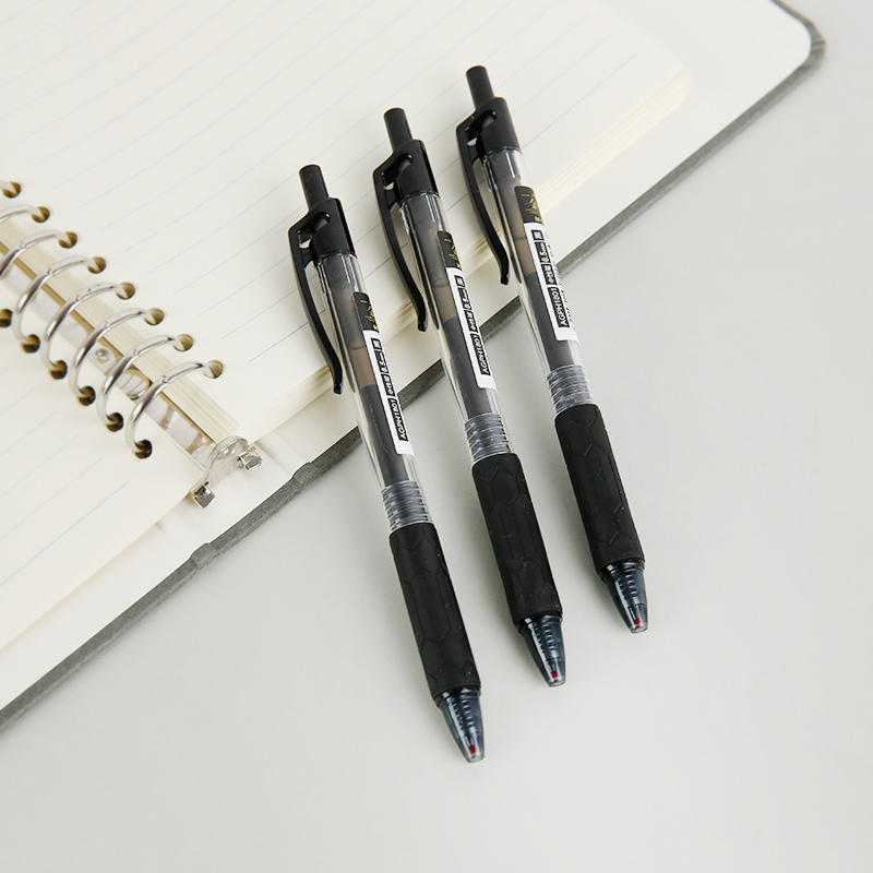 晨光(M&G)按动中性笔12支/盒 0.5mm黑色按动笔 黑水笔 水笔 学生用笔 创意可爱水笔 财务用笔 会议笔 练习笔