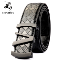 HKPOHJLO男士皮带编织纹腰带牛皮皮带男士裤带