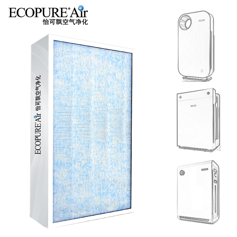 怡可飘(Ecopure)空气净化器滤网配件ECOF-P404 美国进口3M滤纸 除菌 除甲醛 适用飞利浦AC4074