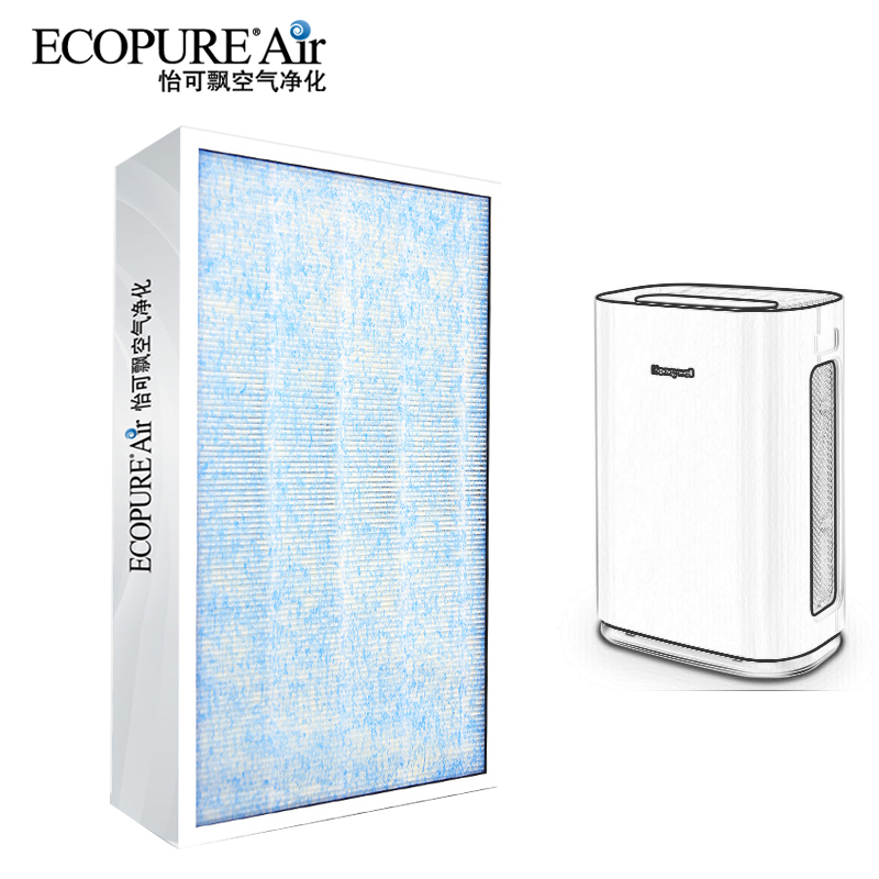 怡可飘(Ecopure)空气净化器滤网配件ECOF-H450美国进口3M滤纸适用霍尼韦尔霍尼韦尔KJ450F系列空净