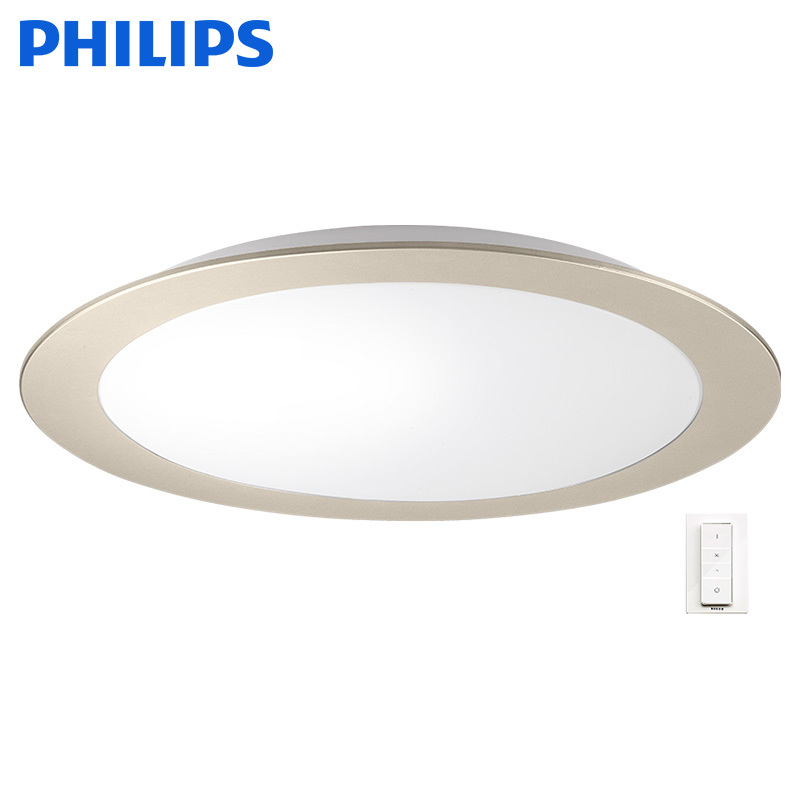飞利浦(PHILIPS)Hue 睿晨led圆形简约现代创意智能遥控客厅吸顶灯金属铝原色睿晨吸顶灯