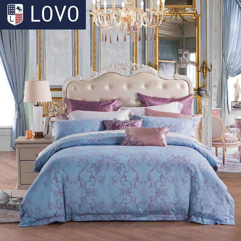 LOVO 罗莱生活出品 纯棉四件套全棉床品套件床上用品床单被套