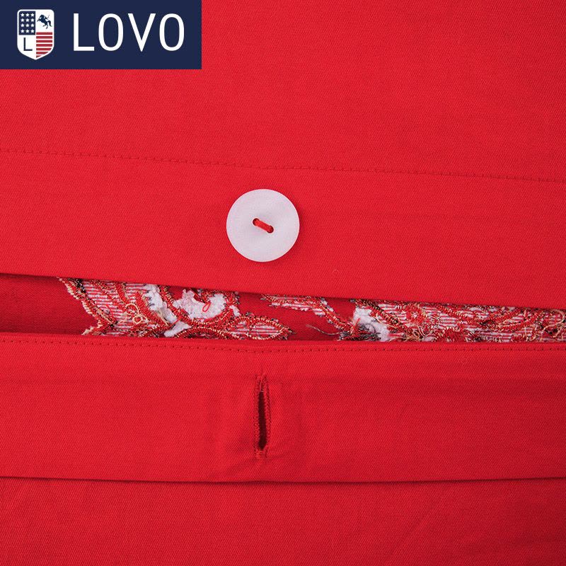 LOVO家纺床上用品 床品套件大提花婚庆八件套图片