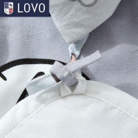 LOVO 罗莱生活出品磨毛 纯棉四件套全棉床品套件床上用品床单被套