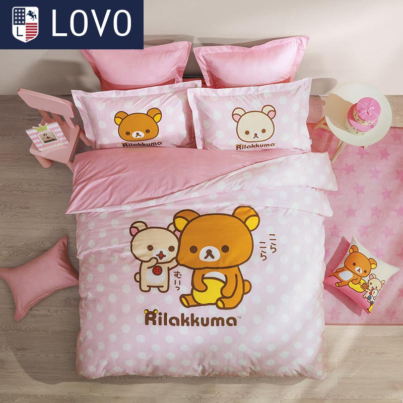 LOVO 罗莱生活出品 纯棉四件套全棉床品套件床上用品床单被套