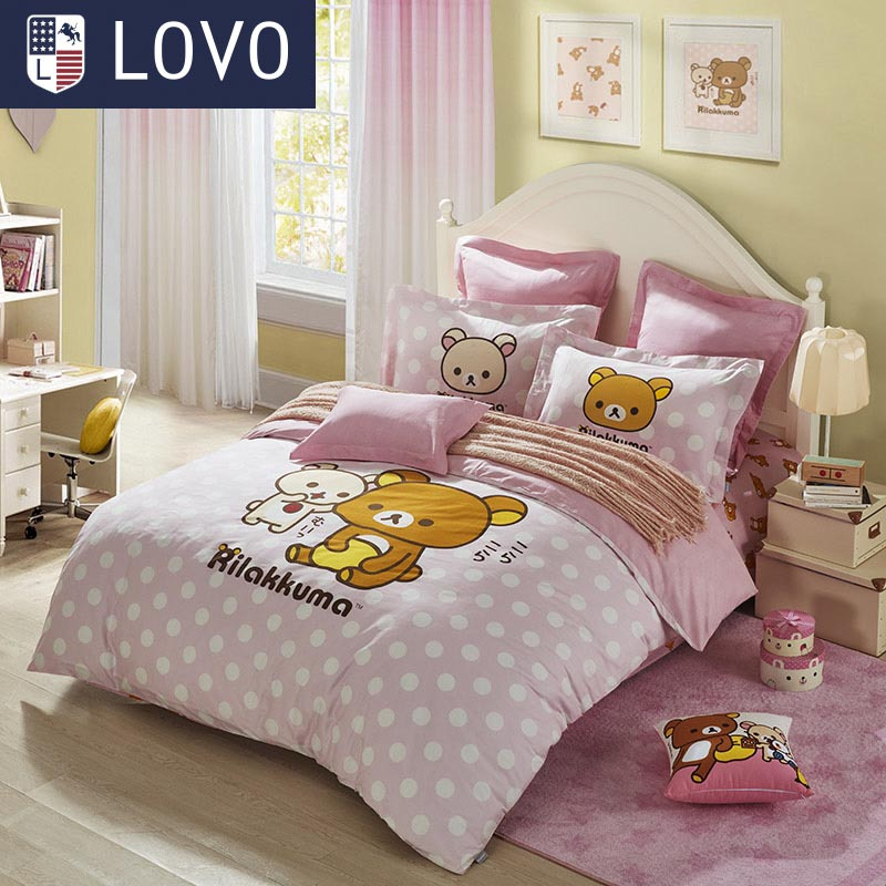 LOVO 罗莱生活出品 纯棉四件套全棉床品套件床上用品床单被套