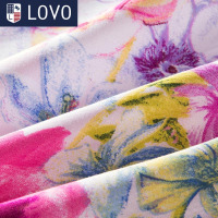 LOVO 罗莱生活出品 磨毛纯棉四件套全棉床品套件床上用品床单被套