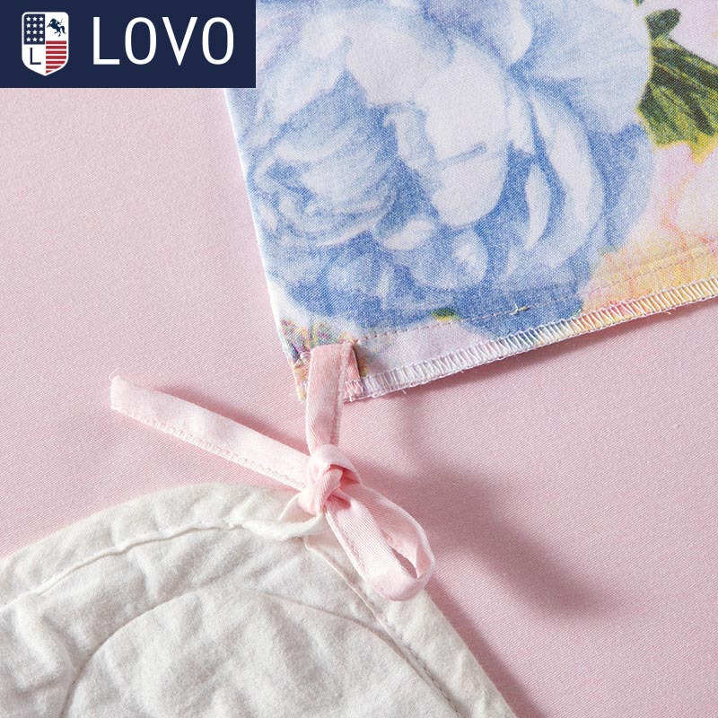 LOVO 罗莱生活出品 磨毛纯棉四件套全棉床品套件床上用品床单被套