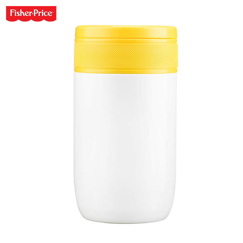 Fisher Price 费雪保宝宝保温饭壶焖烧壶便携便当盒不锈钢内胆 儿童餐具 500ml FP-8613C 黄色