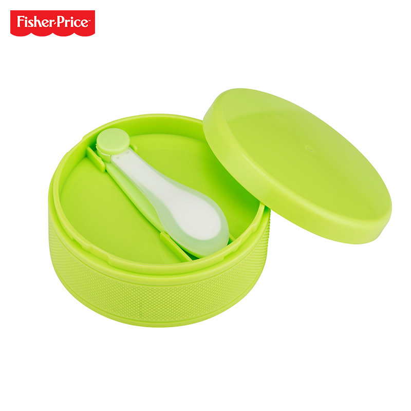 Fisher Price 费雪保宝宝保温饭壶焖烧壶便携便当盒不锈钢内胆 儿童餐具 500ml FP-8613D 绿色