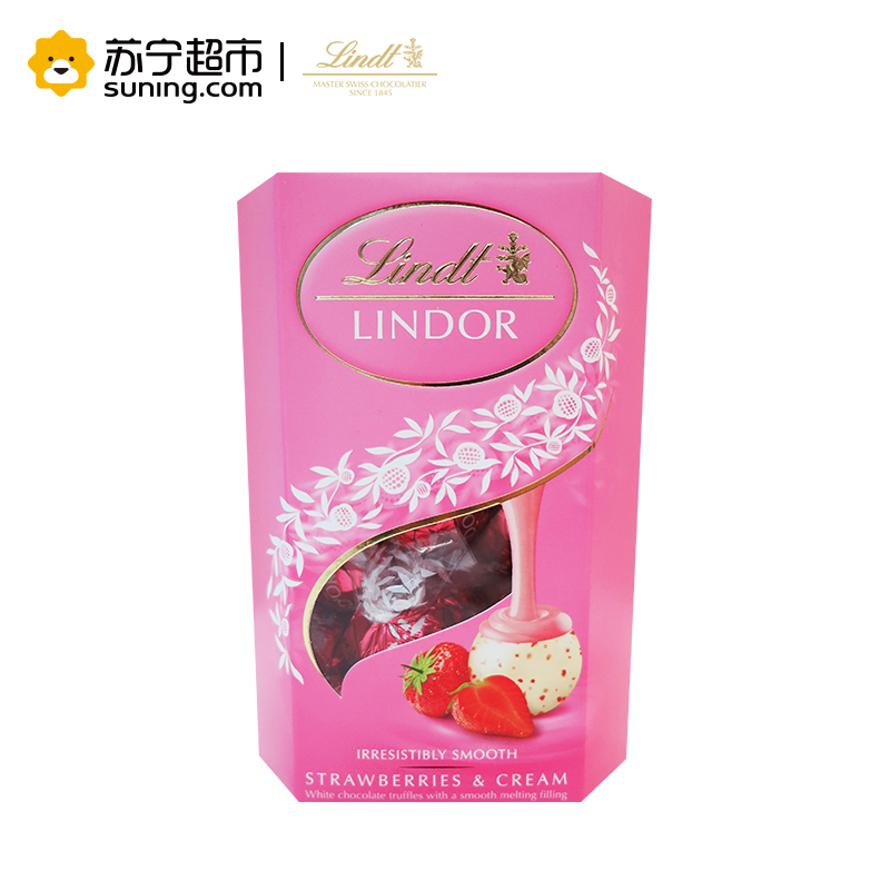 Lindt 瑞士莲 软心草莓夹心巧克力分享装 200g 意大利进口