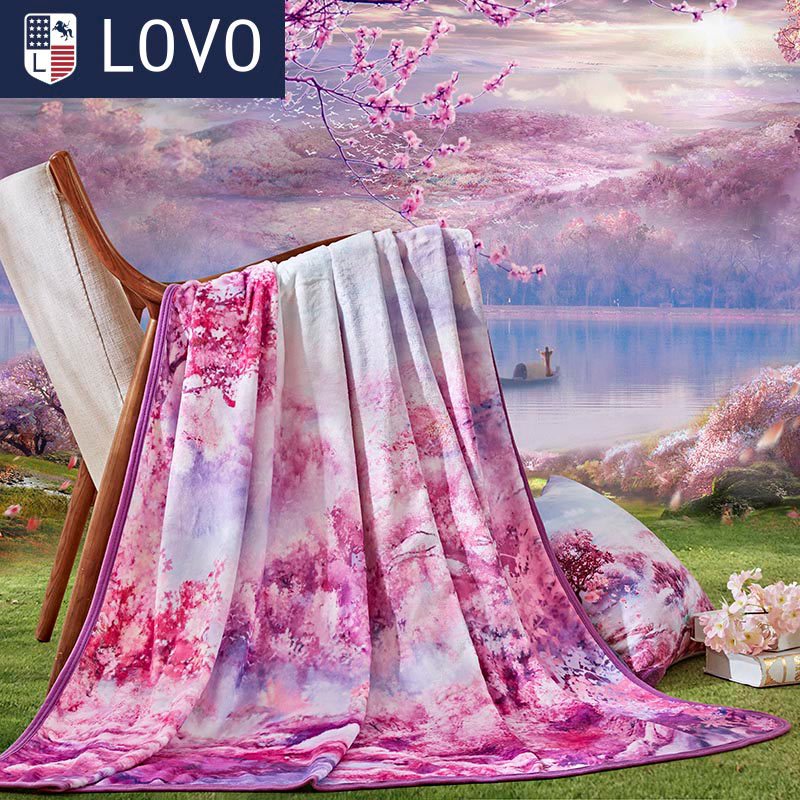 LOVO 三生三世之十里桃花法兰绒毯