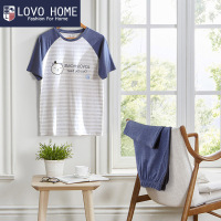 LOVO HOME 男士针织短袖套装JFH1724