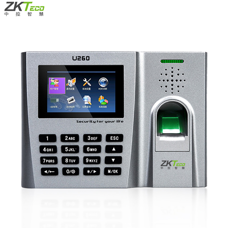 ZKTeco/中控智慧U260 指纹考勤机 打卡机极速识别网络上班打卡机
