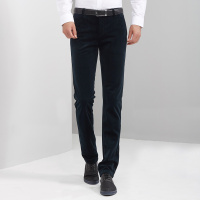 才子男装（TRIES）休闲裤 男2017秋冬新款灯芯绒净色百搭休闲裤 三色可选516811220