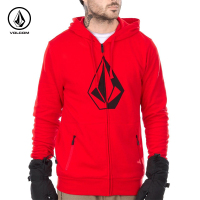 VOLCOMJLASTONEZIP秋冬新品男式起绒开襟衫防寒卫衣滑雪服