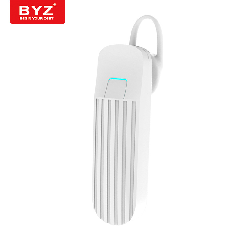 BYZ YB003无线蓝牙4.1耳机挂耳式耳塞式超长待机通话清晰 白色 传输范围10米