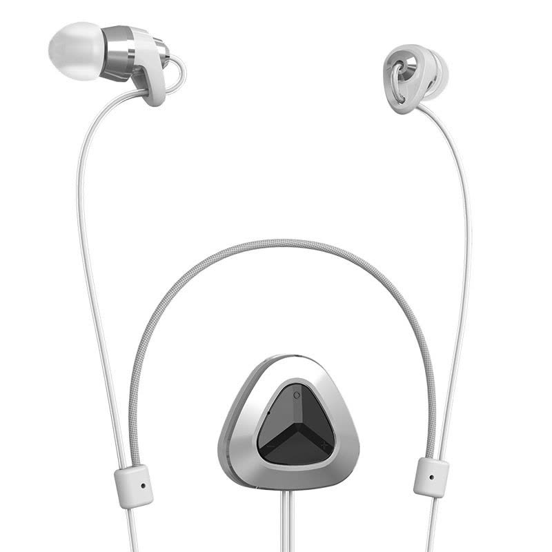 BYZ YS032潮派 无线运动蓝牙4.0耳机 可通话线控 项链吊坠蓝牙 通用型入耳式 银色 传输范围10米图片