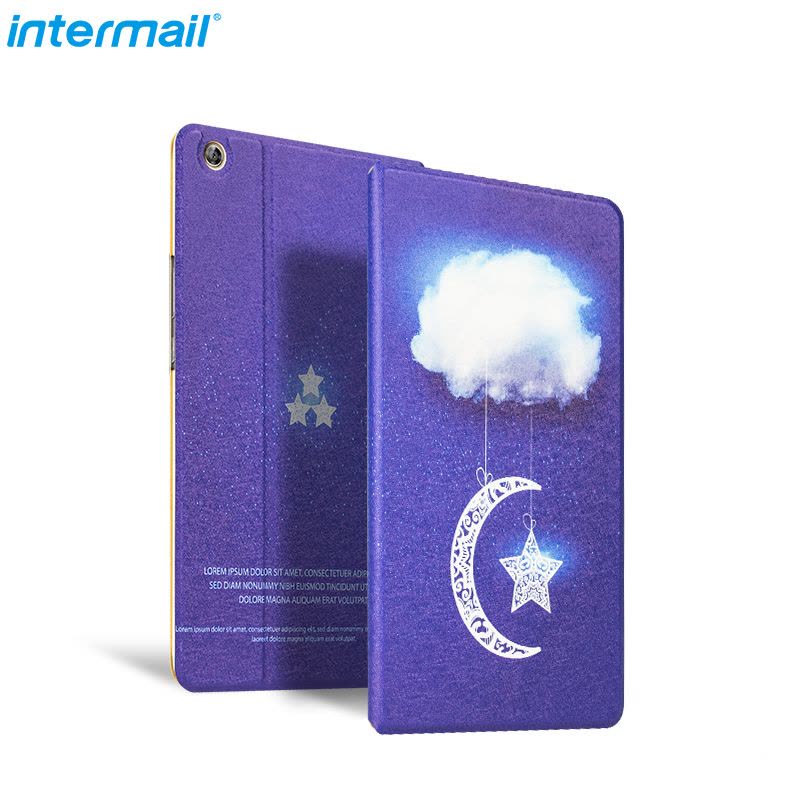 intermail 华为M3保护套 华为m3平板电脑8.0寸青春版保护套 智能休眠唤醒PC皮套 欧美风图片